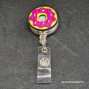 Donut Badge Reel, Retractable Badge Holder Clip, ID Holder